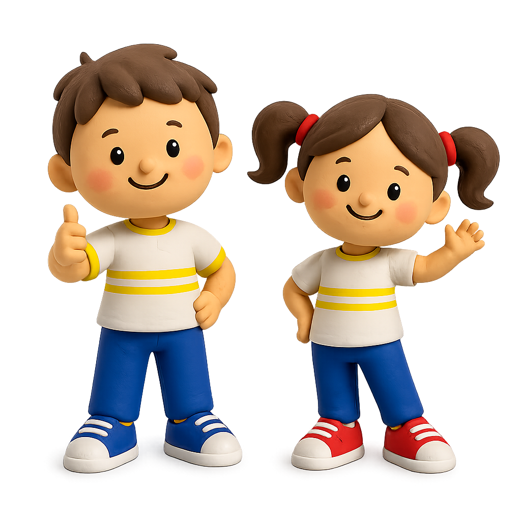 Niña y niño beneficiarios del Patronato