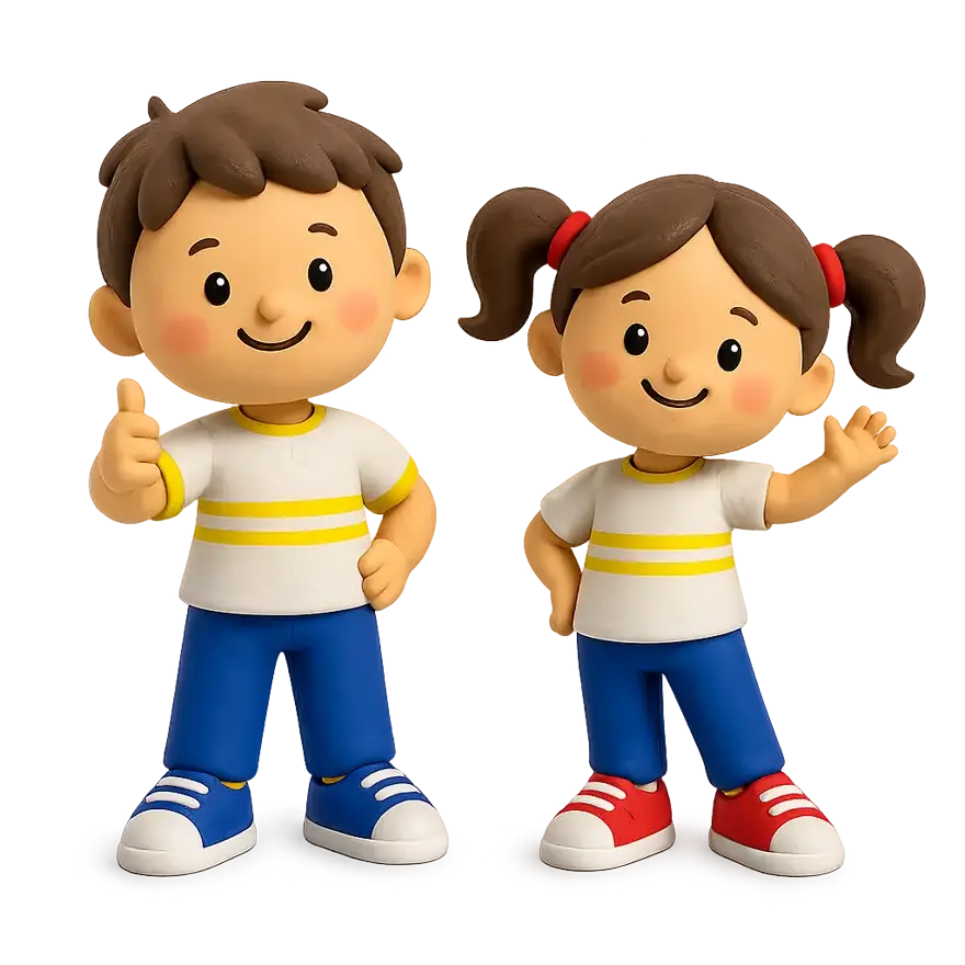 Niña y niño beneficiarios del Patronato
